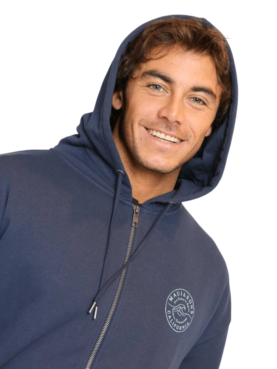 Poleron Hombre Full Zipper Start Anew Azul Maui - Imagen 3