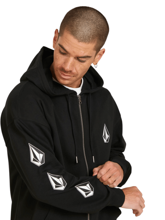 Poleron Hombre Full Zipper Sustainable Street Volcom - Imagen 3
