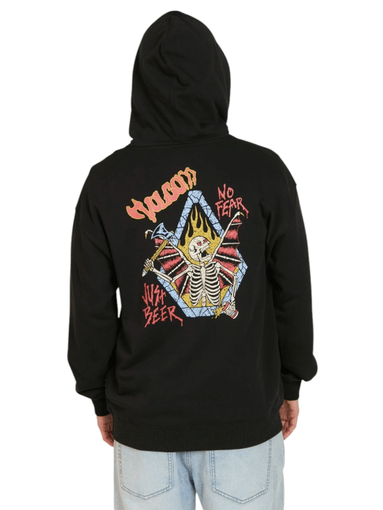 Poleron Hombre Canguro Norder Negro Volcom - Imagen 2