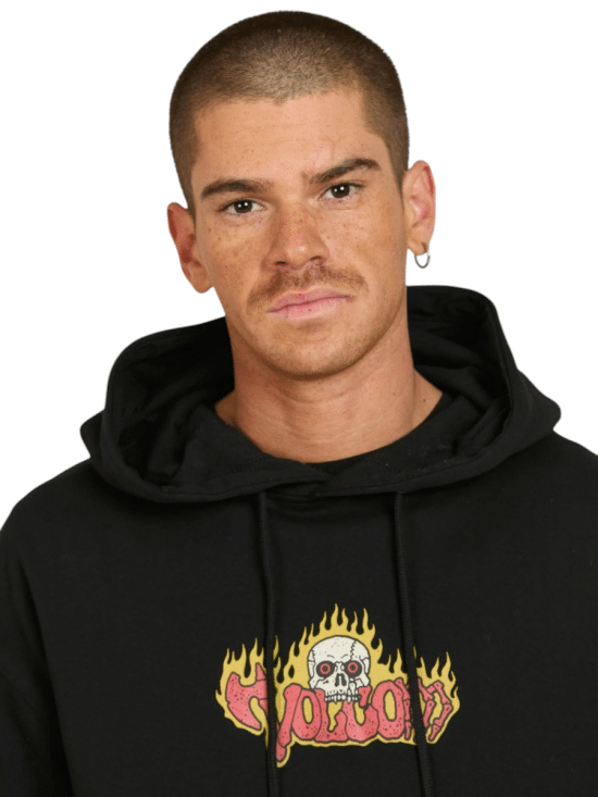 Poleron Hombre Canguro Norder Negro Volcom - Imagen 3