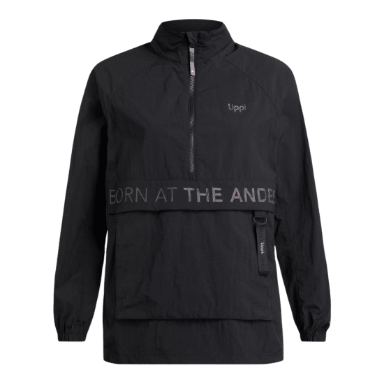 Cortaviento Mujer WindCity WindBreaker 1/4 Zip negro Lippi - Imagen 4