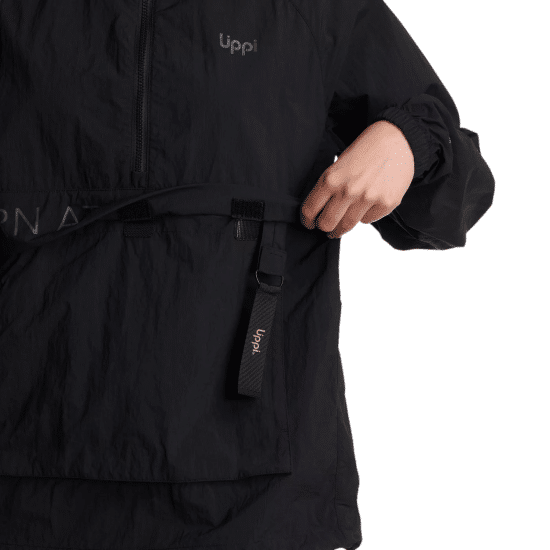 Cortaviento Mujer WindCity WindBreaker 1/4 Zip negro Lippi - Imagen 6