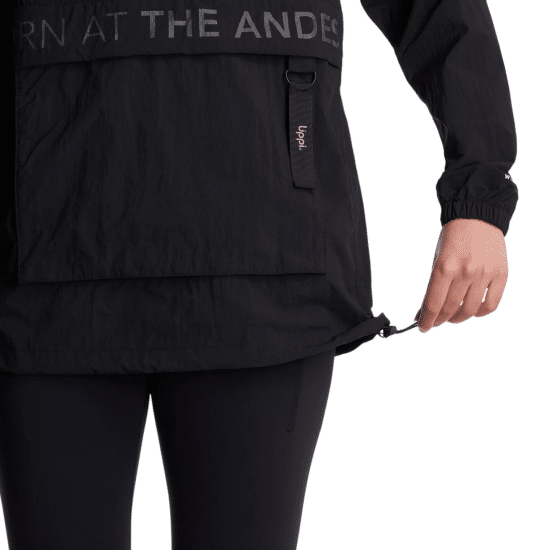 Cortaviento Mujer WindCity WindBreaker 1/4 Zip negro Lippi - Imagen 8
