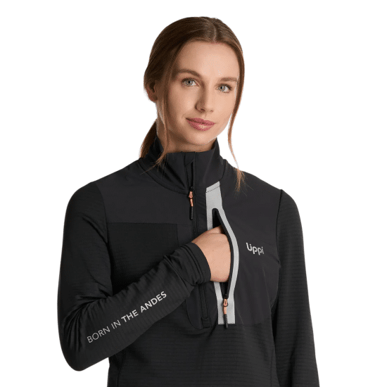 Poleron Mujer Karova Nano-F 14 Zip negro Lippi - Imagen 4