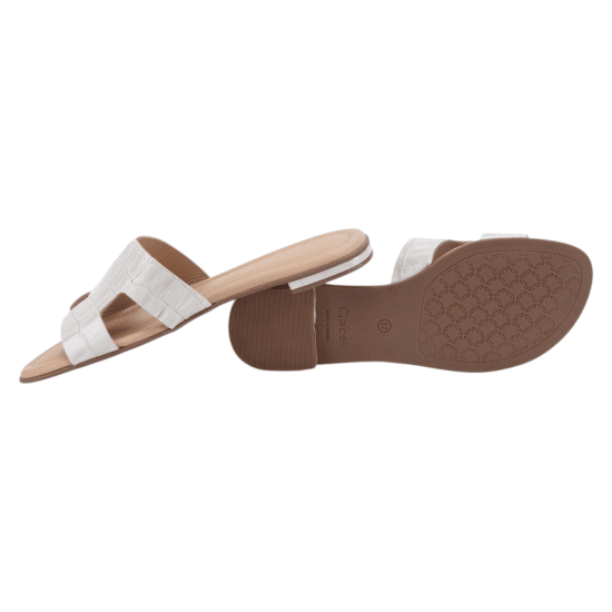 Sandalia Mujer Croco Blanco Sandy Gacel - Imagen 3