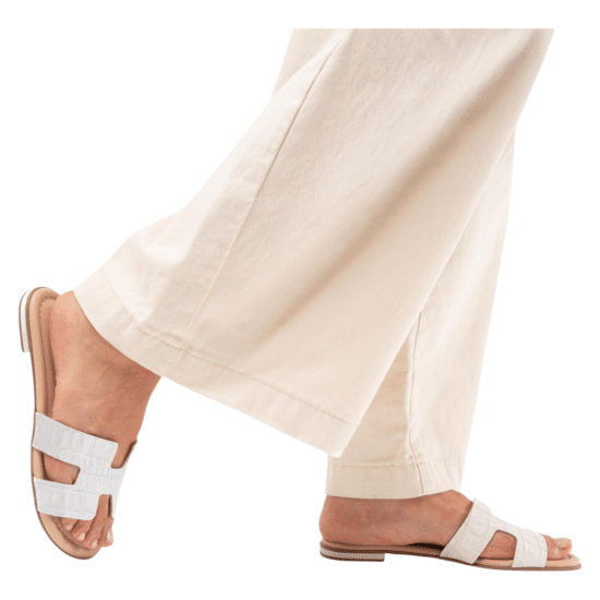 Sandalia Mujer Croco Blanco Sandy Gacel - Imagen 5