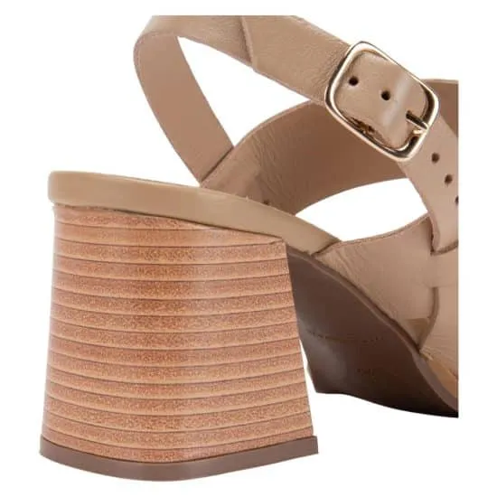 Sandalia Mujer Napa Beige Thea Gacel - Imagen 2