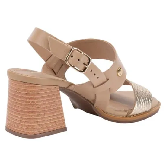 Sandalia Mujer Napa Beige Thea Gacel - Imagen 3