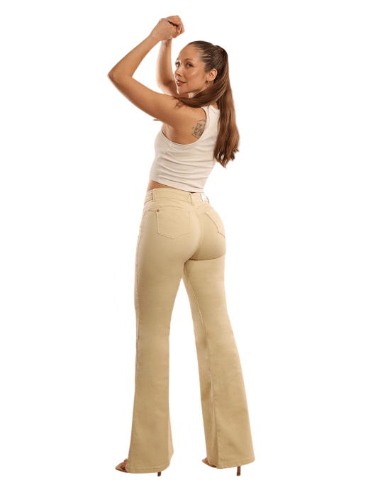 Jeans Mujer Ferrari Flare Vainilla Divine - Imagen 2
