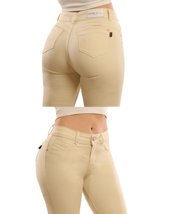 Jeans Mujer Ferrari Flare Vainilla Divine - Imagen 3