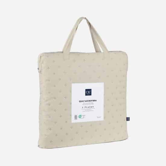 Quilt 2 Plazas Microfibra Taupe Cic - Imagen 6