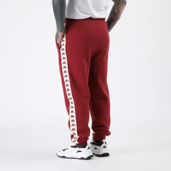 Pantalon Buzo Hombre Banda Burgundy White Kappa - Imagen 2
