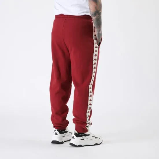 Pantalon Buzo Hombre Banda Burgundy White Kappa - Imagen 4