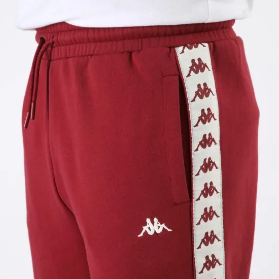 Pantalon Buzo Hombre Banda Burgundy White Kappa - Imagen 5