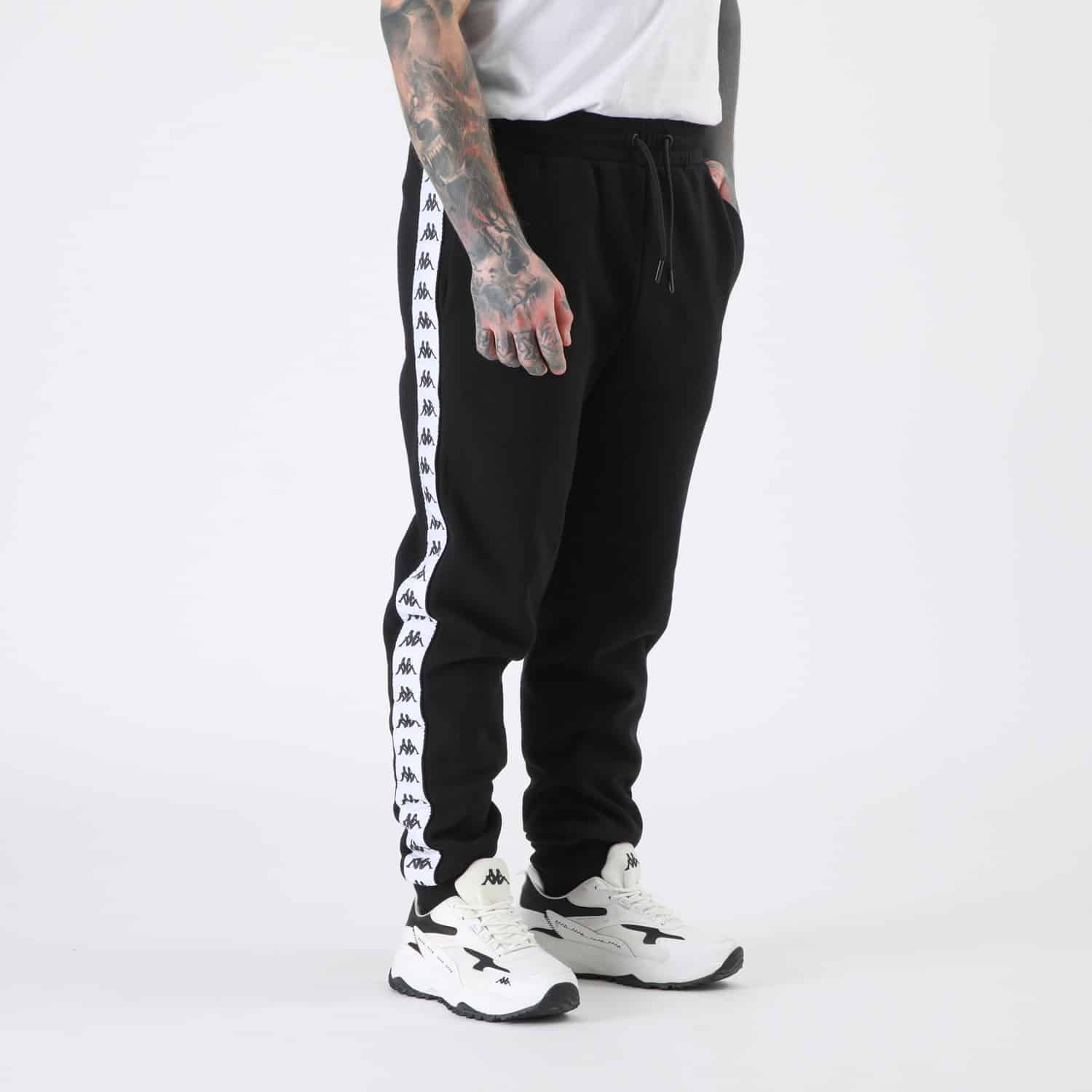 Pantalon Buzo Hombre Banda Black White Kappa - Imagen 5
