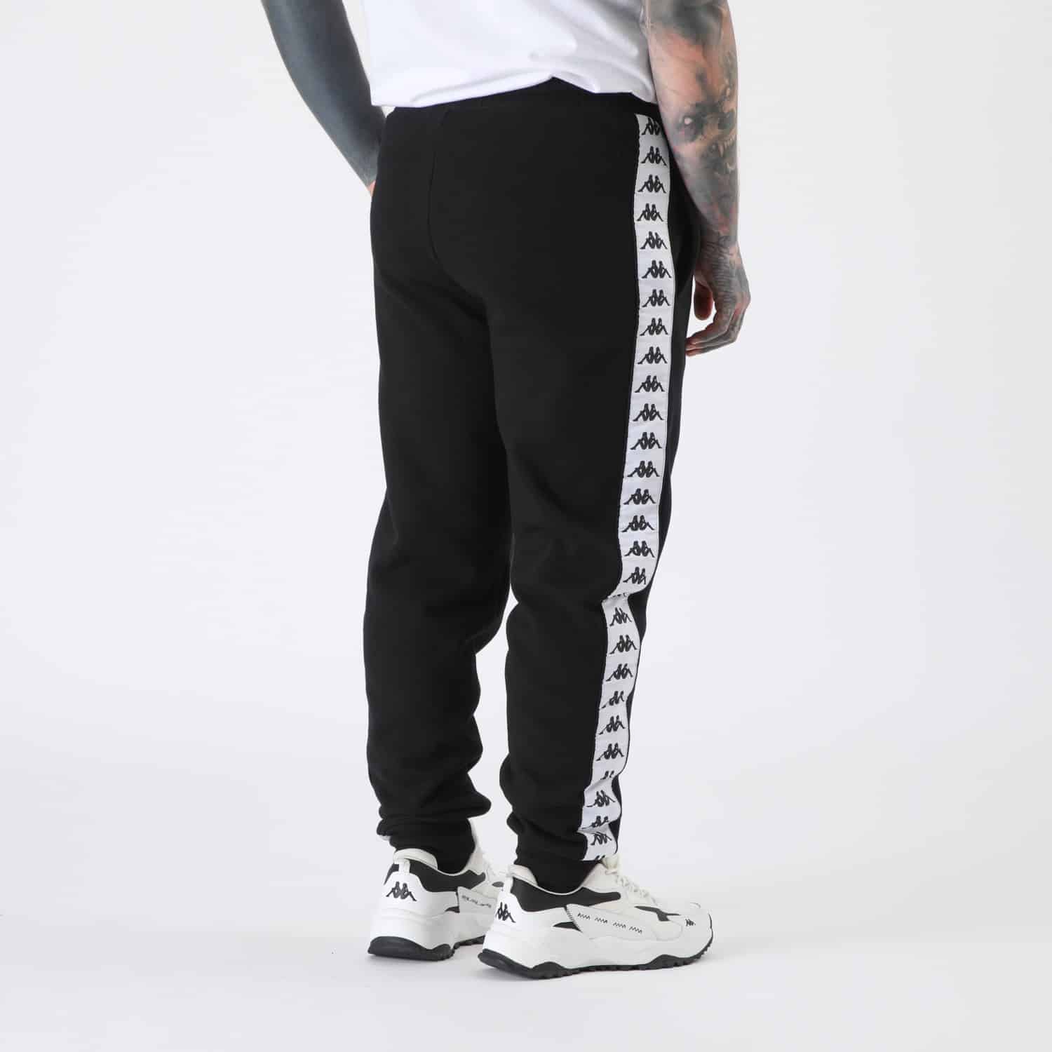 Pantalon Buzo Hombre Banda Black White Kappa - Imagen 3