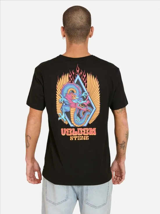 POLERA HOMBRE 7P136-MV LISO BLACK VOLCOM - Imagen 2