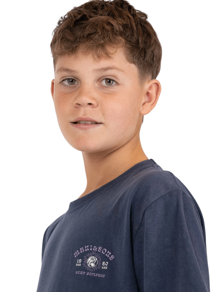 POLERA INFANTIL 5P351-MV LISO NAVY MAUI - Imagen 3