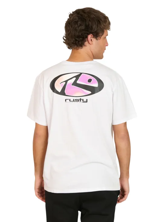 POLERA HOMBRE 7P208-MV LISO WHITE RUSTY - Imagen 2