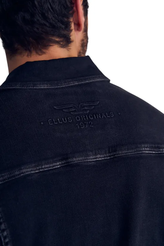Chaqueta Hombre Denim Negro Castaño Emboss Ellus - Imagen 5