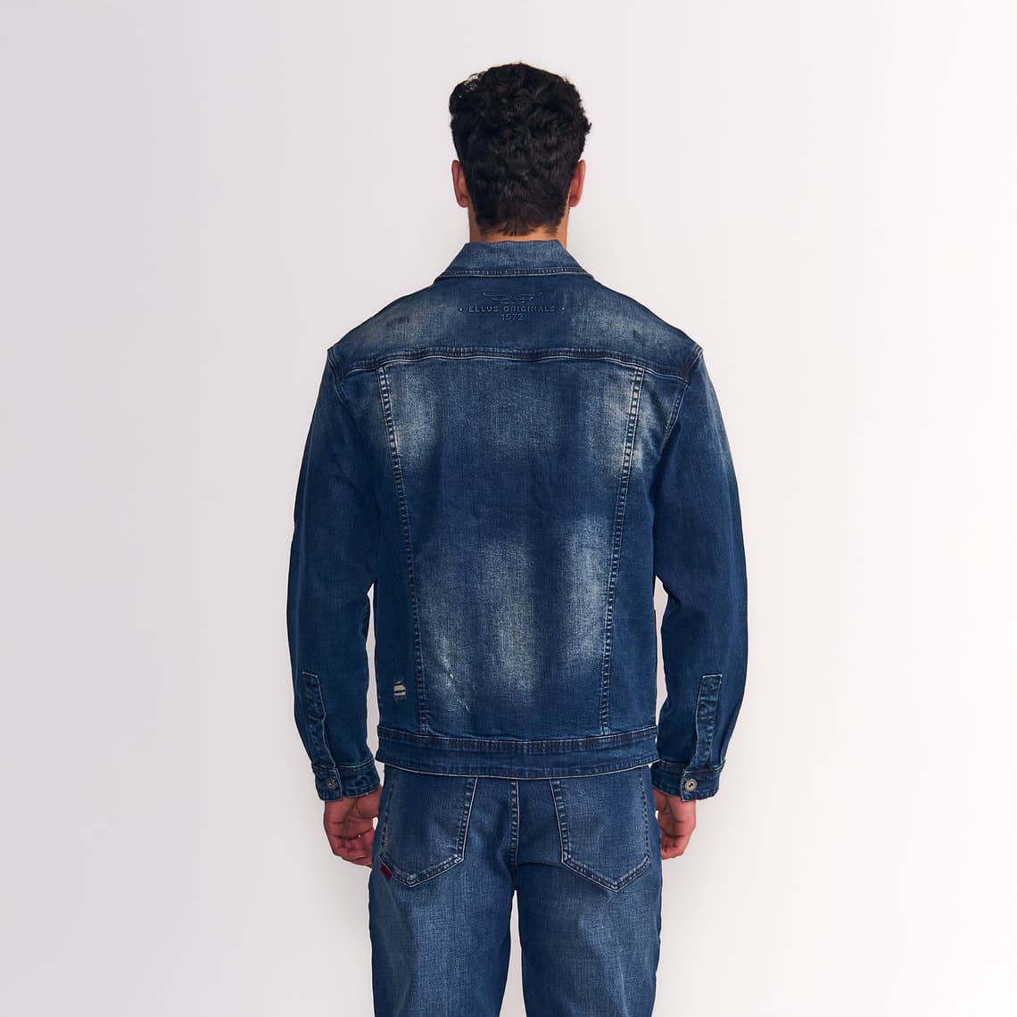 Chaqueta Hombre New Trucker Denim Med Blue Ellus - Imagen 3
