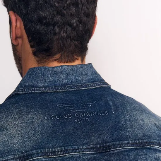 Chaqueta Hombre New Trucker Denim Med Blue Ellus - Imagen 5