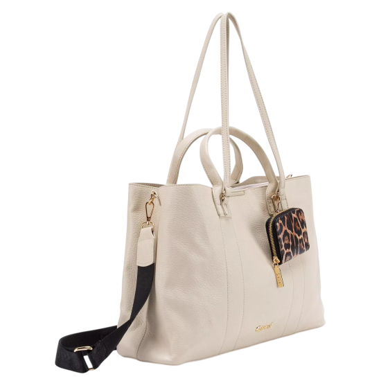 Cartera Shopping Mujer Graneado Off White Gacel - Imagen 3