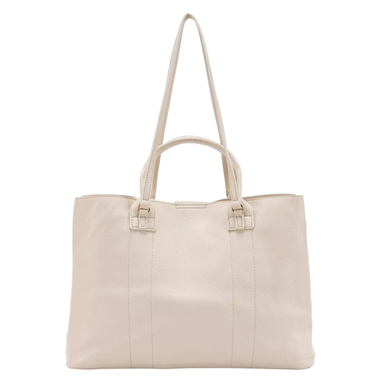 Cartera Shopping Mujer Graneado Off White Gacel - Imagen 5