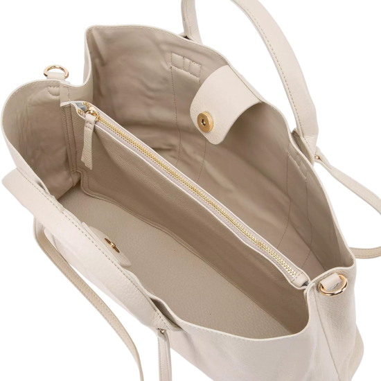 Cartera Shopping Mujer Graneado Off White Gacel - Imagen 6