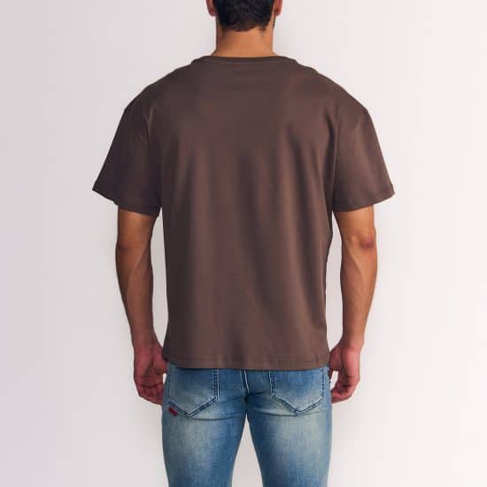 Polera Hombre Relaxed Fit Cotton Slub Café Ellus - Imagen 2