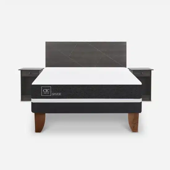 Cama Europea Ortopedic 2P BN Set Villarica Gris CIC - Imagen 3