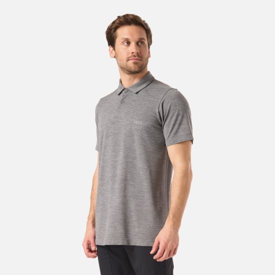 Polera Hombre B-Classic Seamless Polo Gris Melange Lippi - Imagen 2