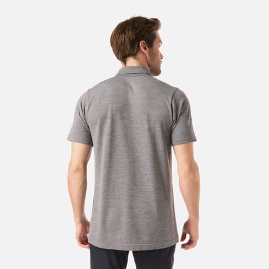 Polera Hombre B-Classic Seamless Polo Gris Melange Lippi - Imagen 3