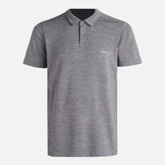 Polera Hombre B-Classic Seamless Polo Gris Melange Lippi - Imagen 4