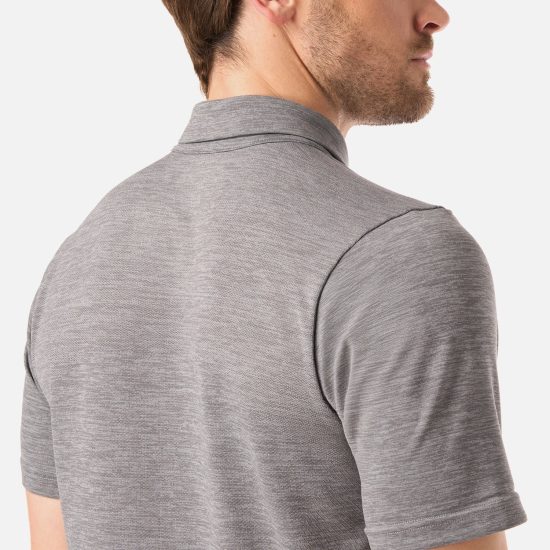 Polera Hombre B-Classic Seamless Polo Gris Melange Lippi - Imagen 6