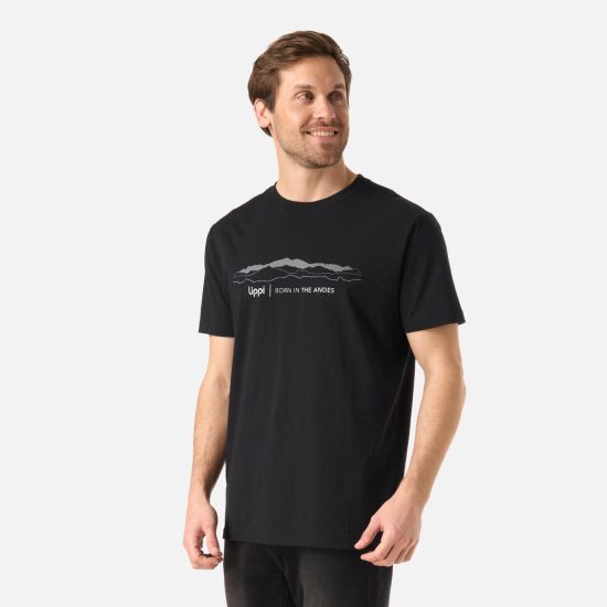 Polera Hombre Logo Lippi Front Print Negro Lippi - Imagen 2