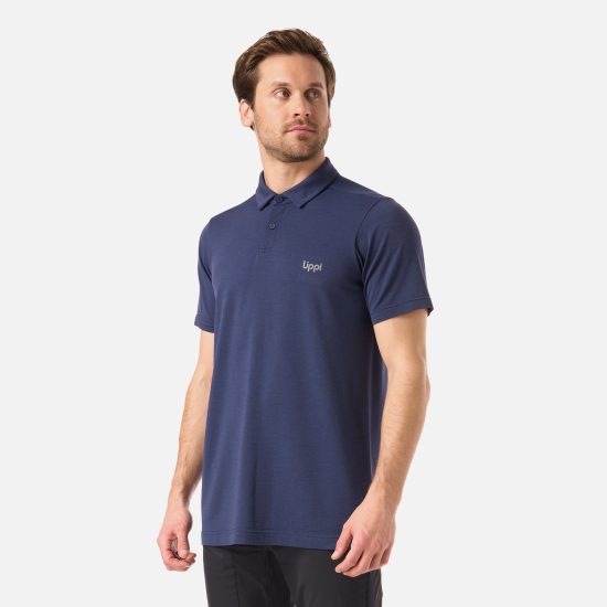 Polera Hombre B-Classic Seamless Polo Azul Oscuro Lippi - Imagen 2