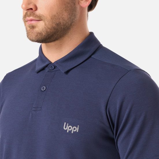 Polera Hombre B-Classic Seamless Polo Azul Oscuro Lippi - Imagen 4