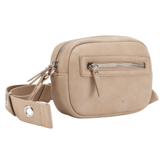 Cartera Bandolera Pequeña Graneado Arena Gacel - Imagen 6