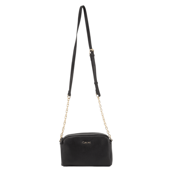 Cartera Bandolera Pequeña Graneado Negro Gacel - Imagen 4