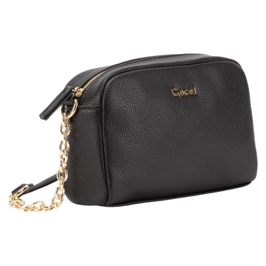 Cartera Bandolera Pequeña Graneado Negro Gacel - Imagen 6