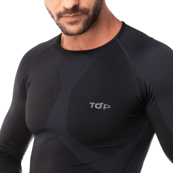 Camiseta Hombre Primera Capa Manga Larga Top - Imagen 2