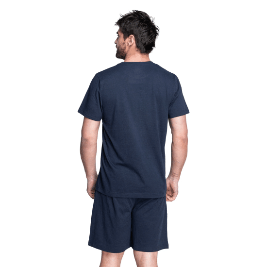 Pijama Hombre Verano Algodon Azul Top - Imagen 3