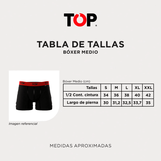 Pack 5 Boxer Hombre Medio Algodon  208P5C8 Top - Imagen 5