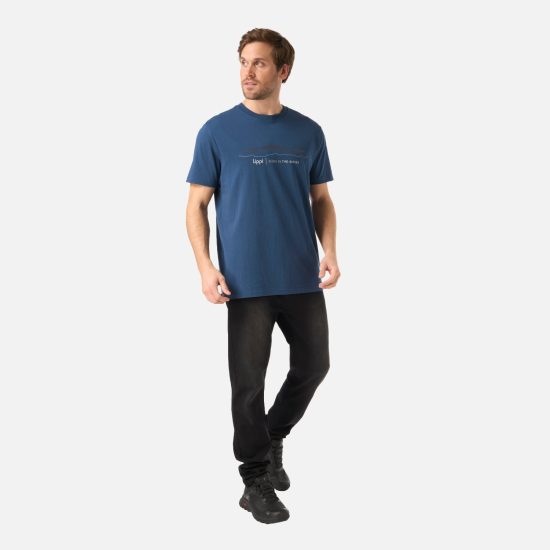 Polera Hombre Logo Lippi Front Print Azul Oscuro Lippi - Imagen 4