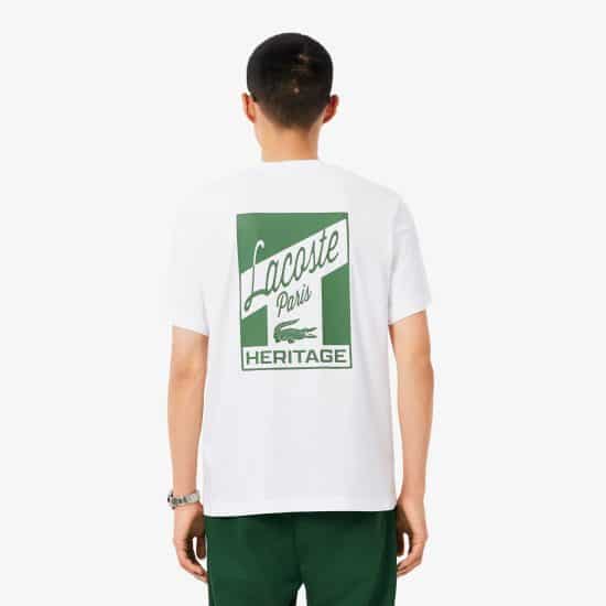 Polera Hombre Blanca Estampados Lacoste - Imagen 3