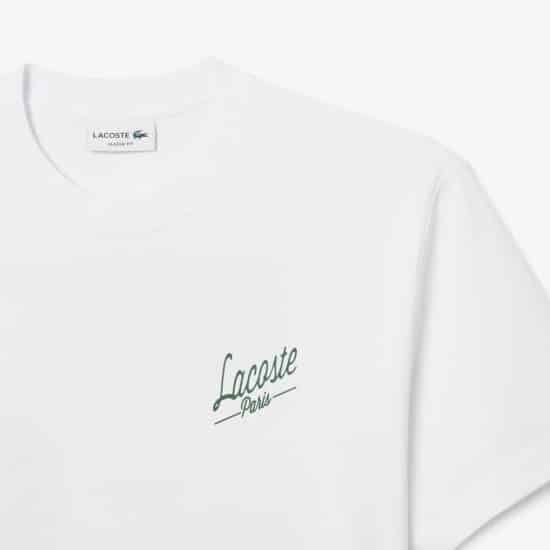 Polera Hombre Blanca Estampados Lacoste - Imagen 4