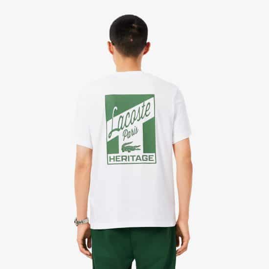 Polera Hombre Blanca Estampado Paris Lacoste - Imagen 5