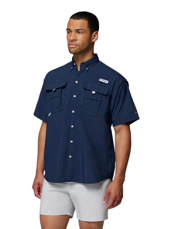 Camisa Manga Corta Hombre Bahama II Azul Columbia - Imagen 2