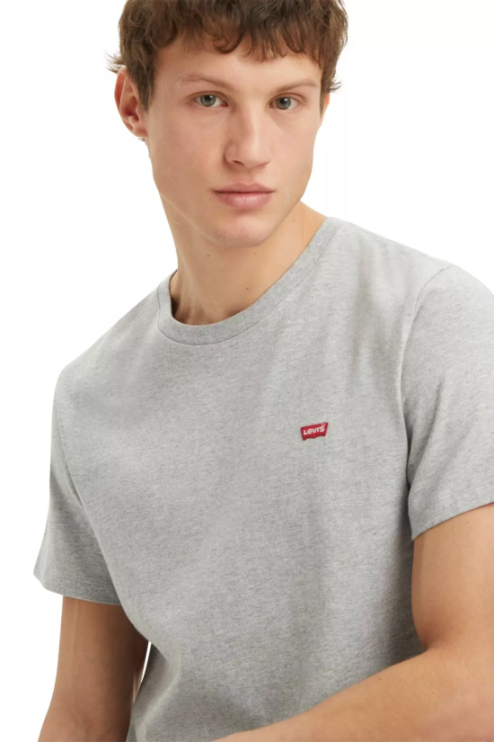 Polera Hombre SS Original Hm Tee Mid Tone Grey Heather Levis - Imagen 4